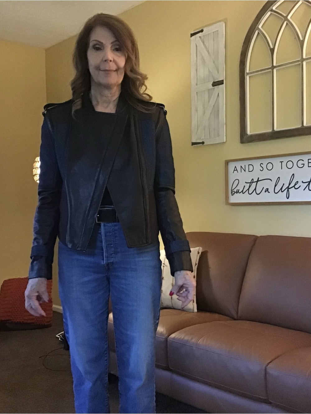 BCBGMaxAzria Black Leather Moto Jacket - Picture 2 of 6